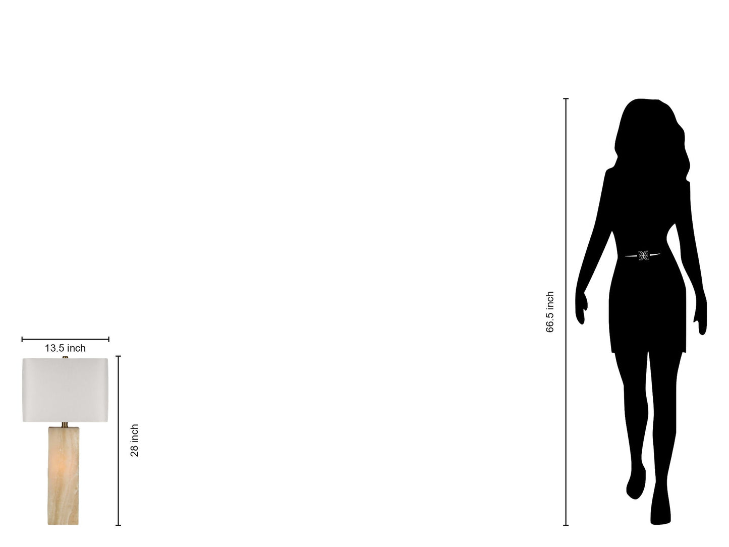 "Luminous Alabaster" Alabaster Table Lamp With Night Light (Set of 2) - Alabaster / Soft Gold