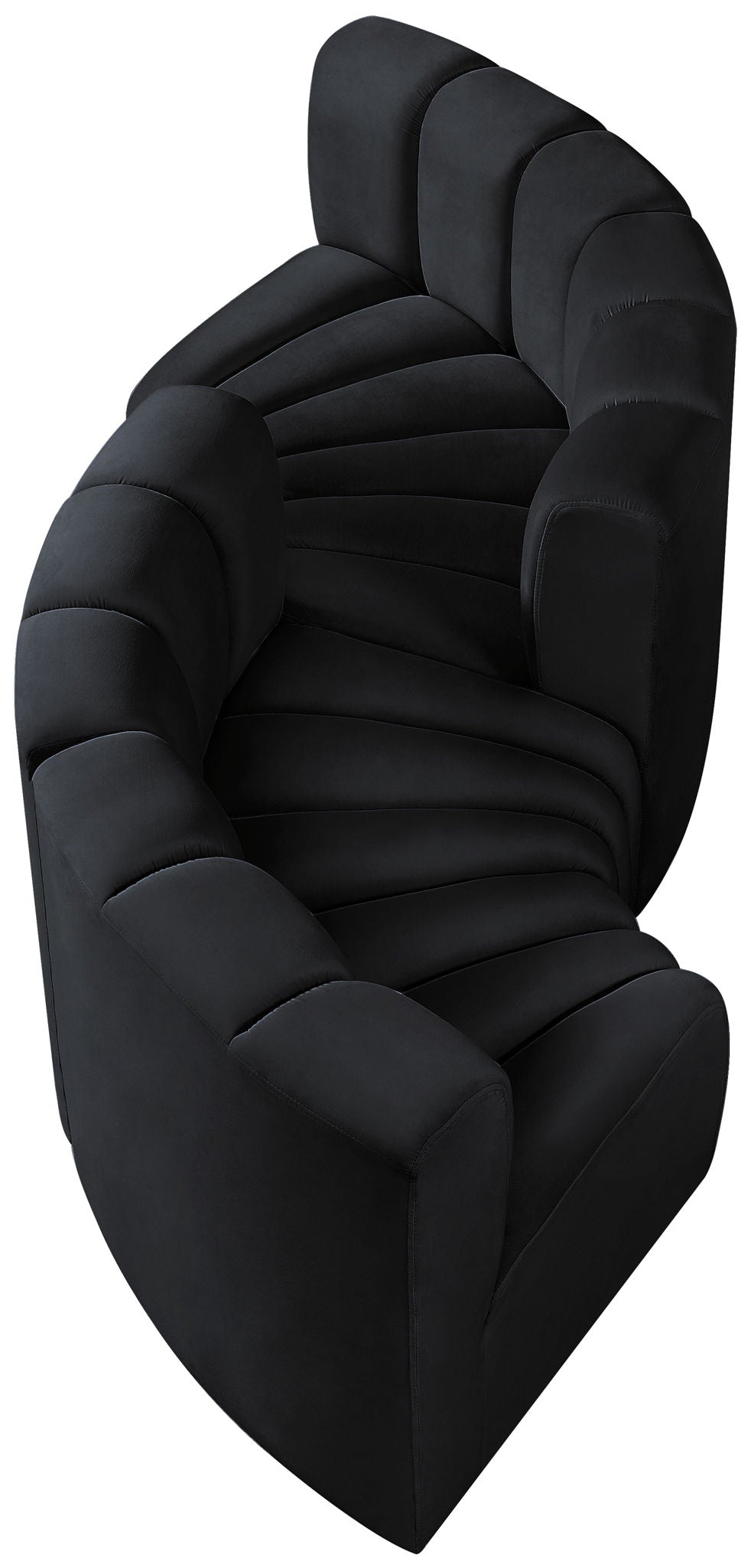 Arc - Velvet 4 Piece Curved Modular Sofa