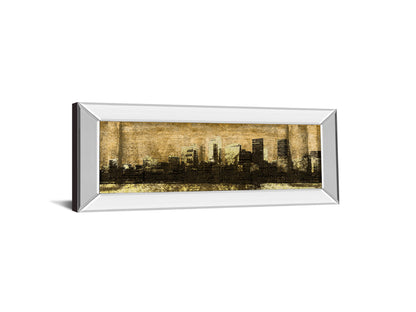 Defined City I By Sd Graphic Studio - Mirror Framed Print Wall Art - Beige