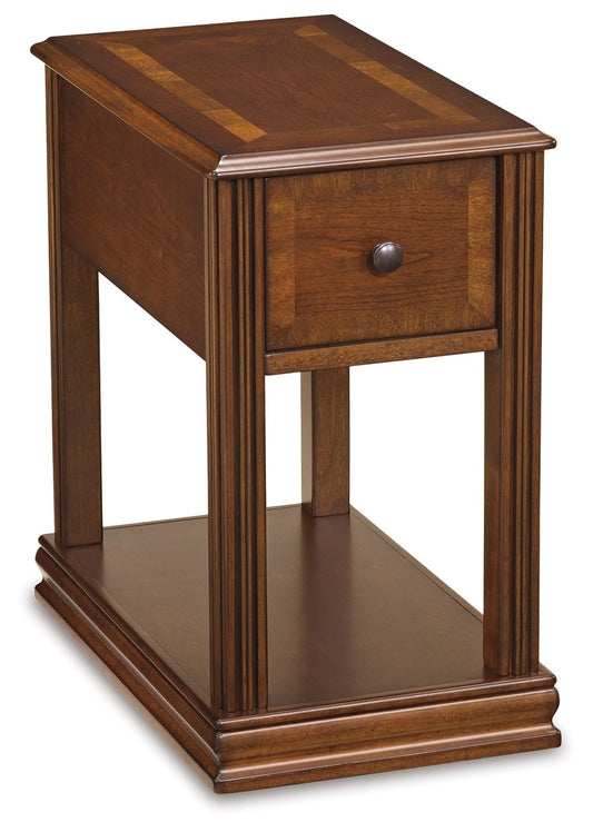 Breegin - Chair Side End Table - Removable Tray - Brown