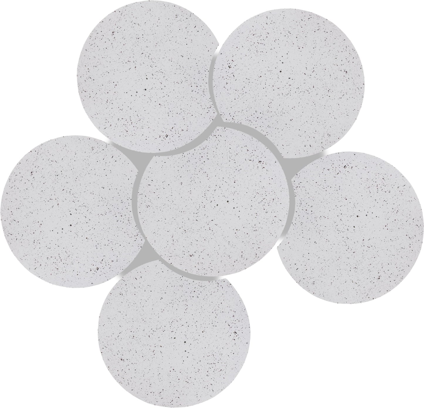 Dimple - 6 Piece Modular Coffee Table - Terazzo Finish