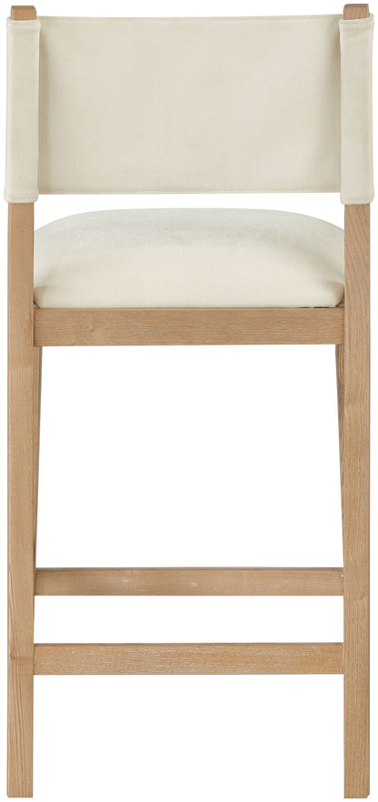 Avon - Linen Textured Performance Fabric Upholstered Counter Stool