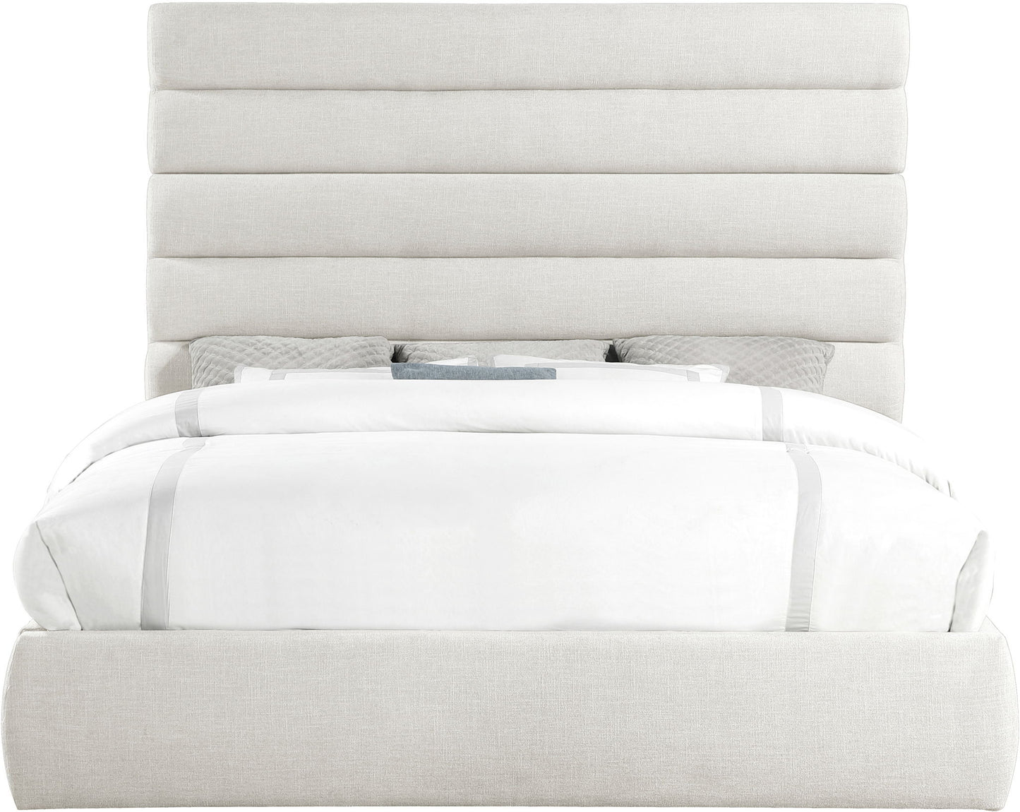 Adam - Linen Fabric Bed With 70.5" Headboard
