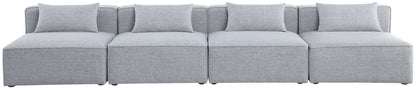 Cube - Linen Modular 4 Seat Armless Sofa
