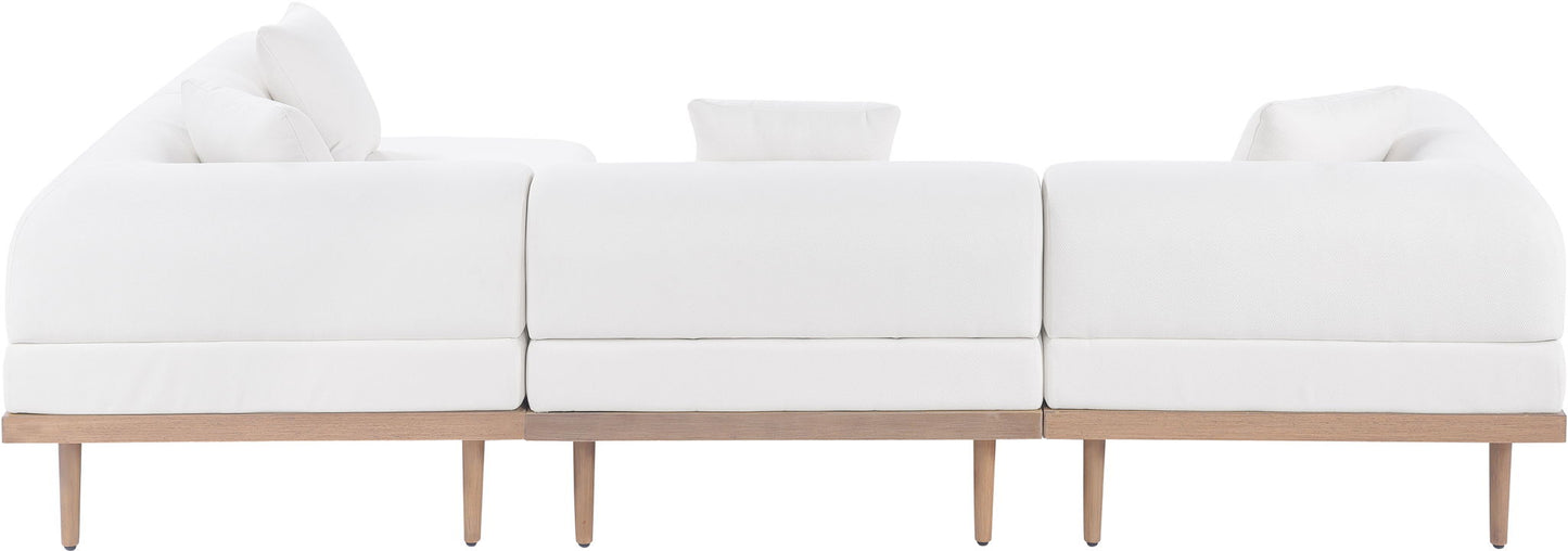 Laguna - 4 Piece 106.5" Upholstered Outdoor Patio Modular Sectional