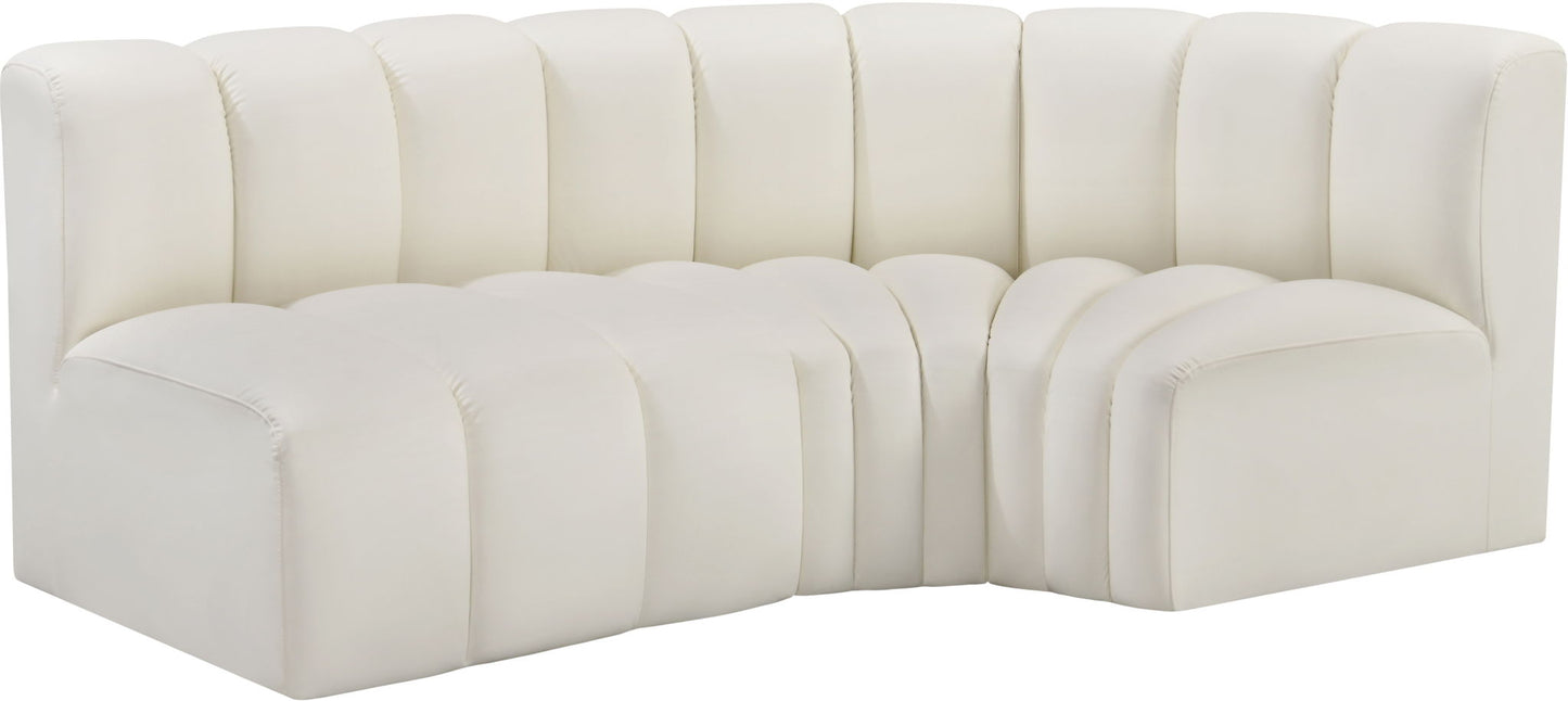 Arc - Faux Leather 3 Piece Sofa