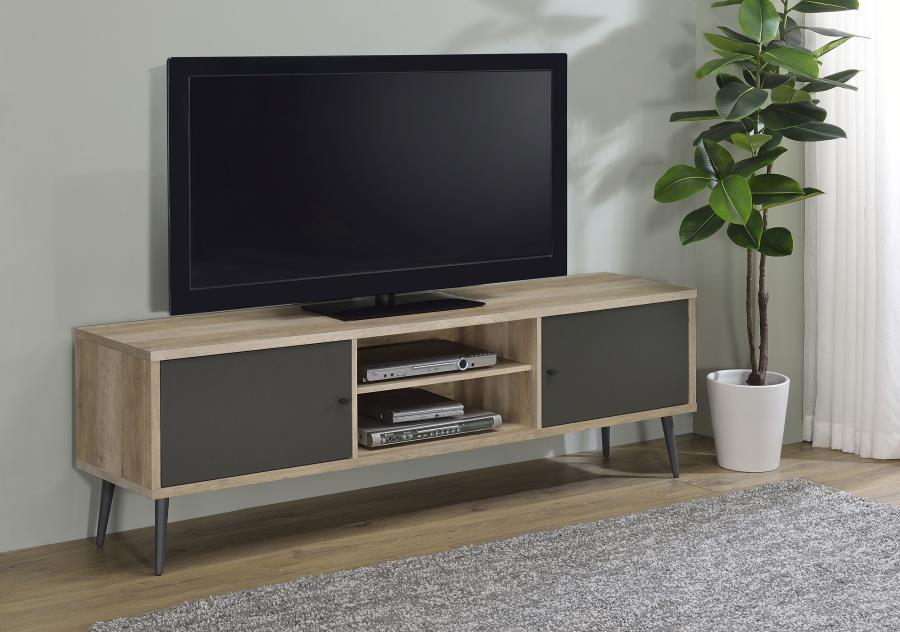 Allie - Mueble para TV - Pino antiguo y gris