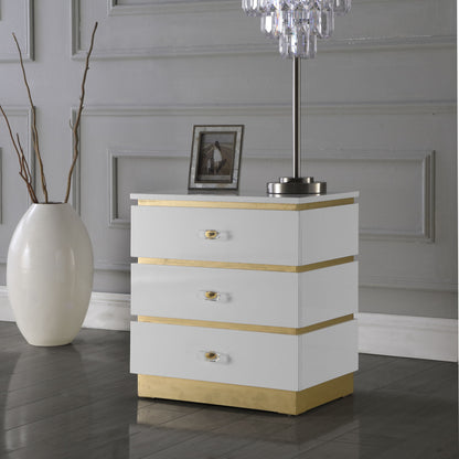 Esme - Side Table - White Lacquer