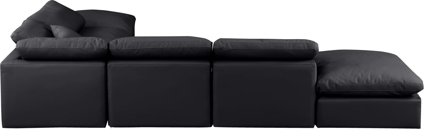 Indulge - Faux Leather 6 Piece Modular Armless Sectional