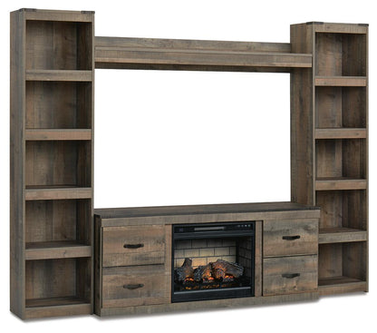 Trinell - Centro de entretenimiento de 4 piezas con soporte para TV de 60"