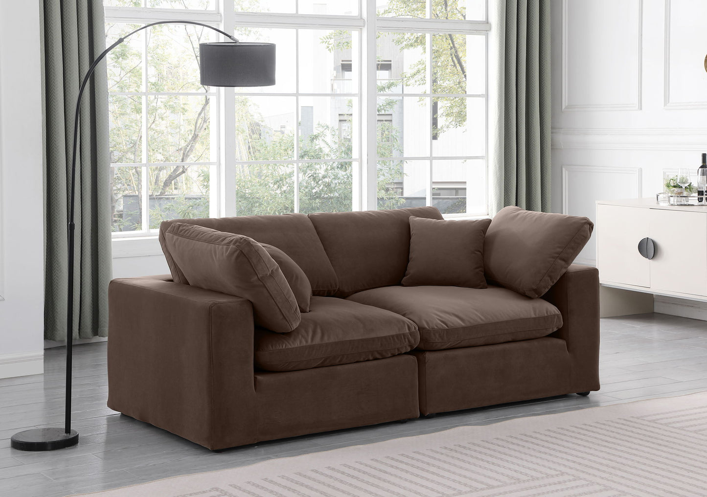 Comfy - Velvet Modular Sofa 2 Seats