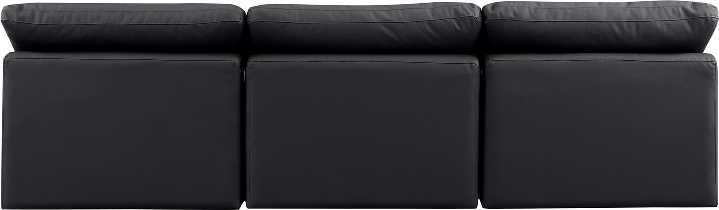 Indulge - Faux Leather 3 Seat Modular Armless Sofa