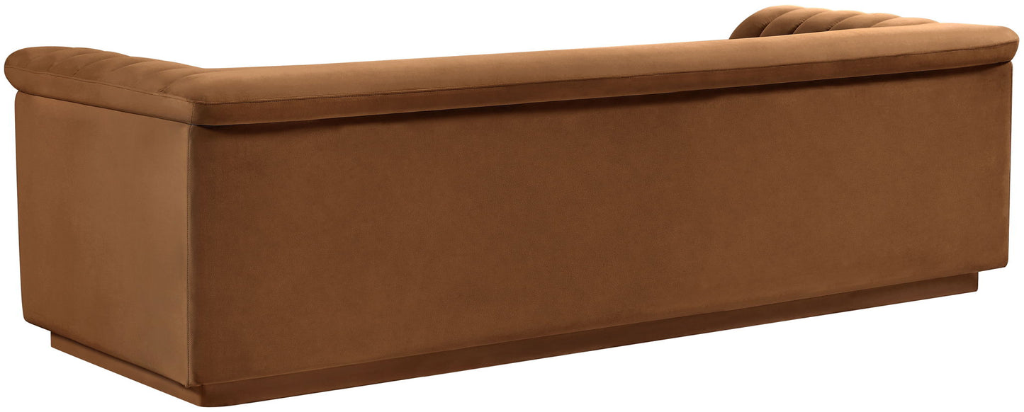 Cascade - Velvet Sofa - Saddle