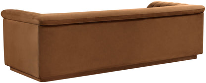 Cascade - Velvet Sofa - Saddle