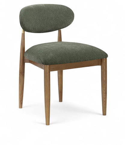 Riccio - Fabric Dining Side Chair (Set of 2) - Walnut Frame