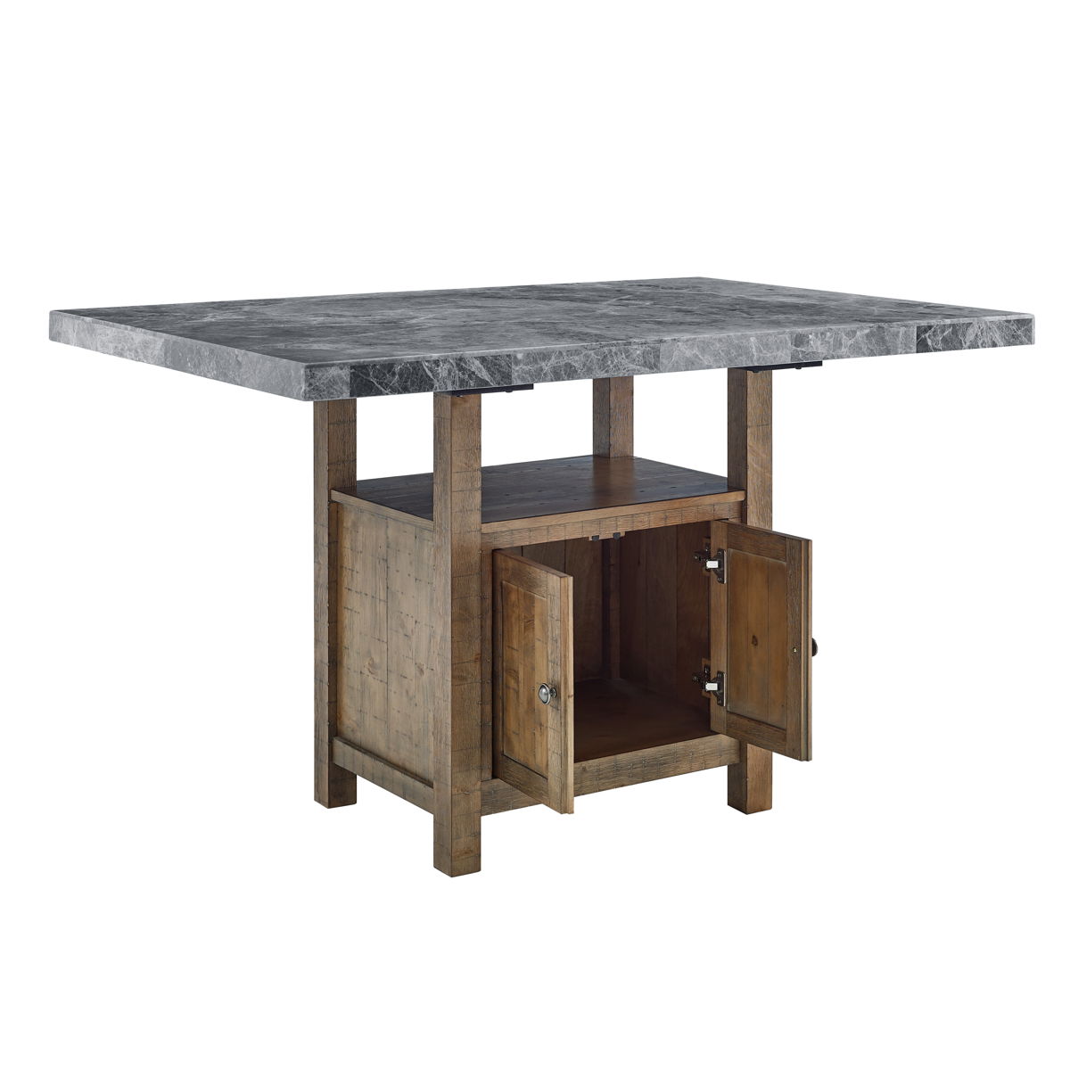 Grayson - Counter Dining Set - Distressed Wood Base