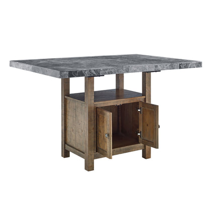 Grayson - Counter Dining Set - Distressed Wood Base