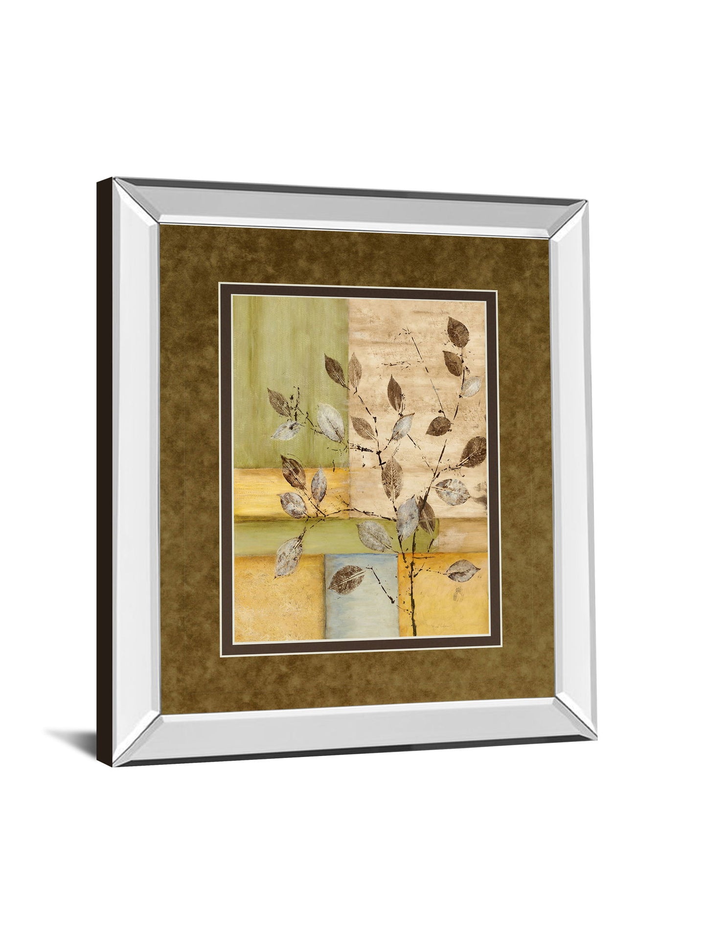 Urban Garden Il By Norm Olson - Mirror Framed Print Wall Art - Light Brown