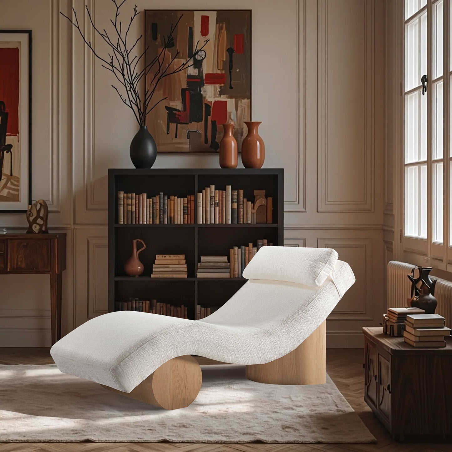 Marcella - Chaise Lounge - Natural Base