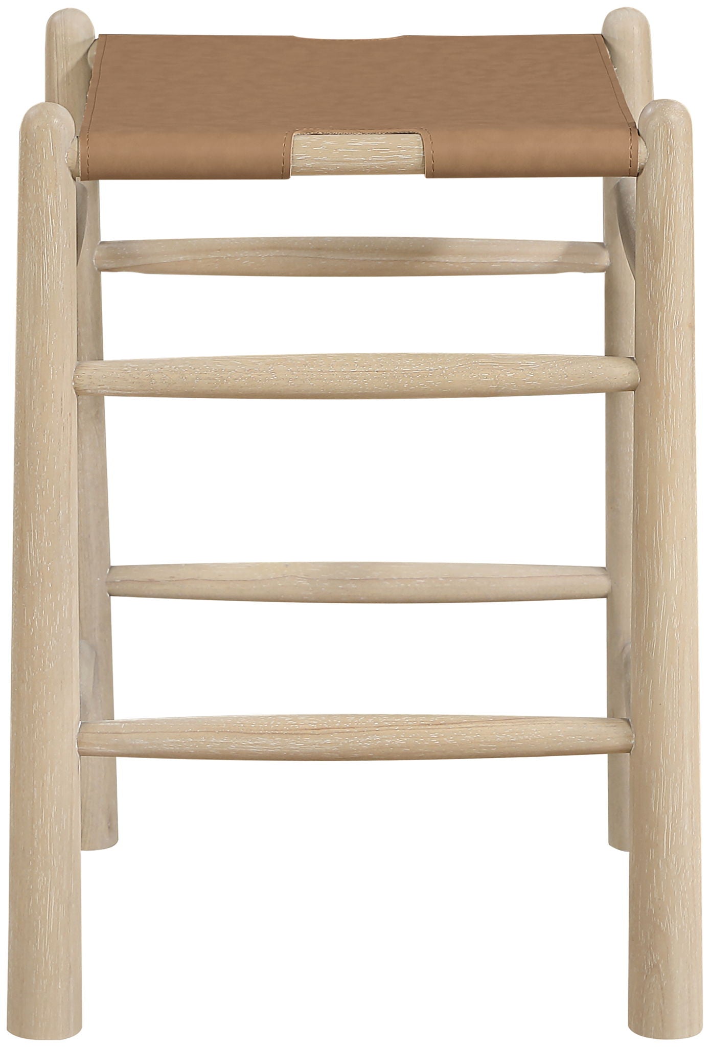 Santos - Backless Counter Stool With Stained Natural Base