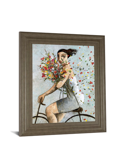 Petals By Lourenco - Framed Print Wall Art - Gray