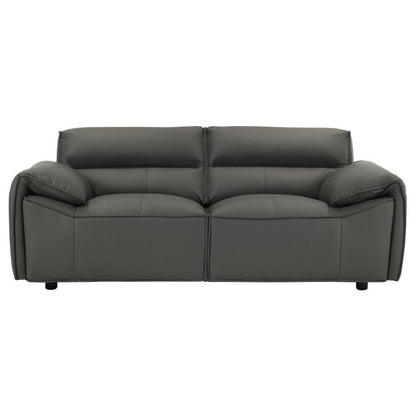 Buxton - Top Grain Leather Upholstered Loveseat