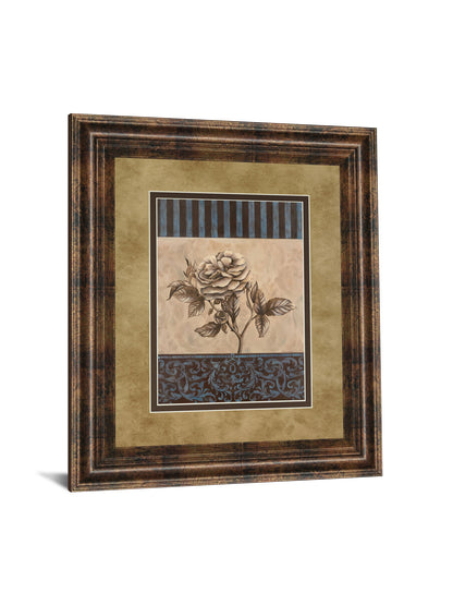 Rose Refined Il By Carol Robinson - Framed Print Wall Art - Light Brown