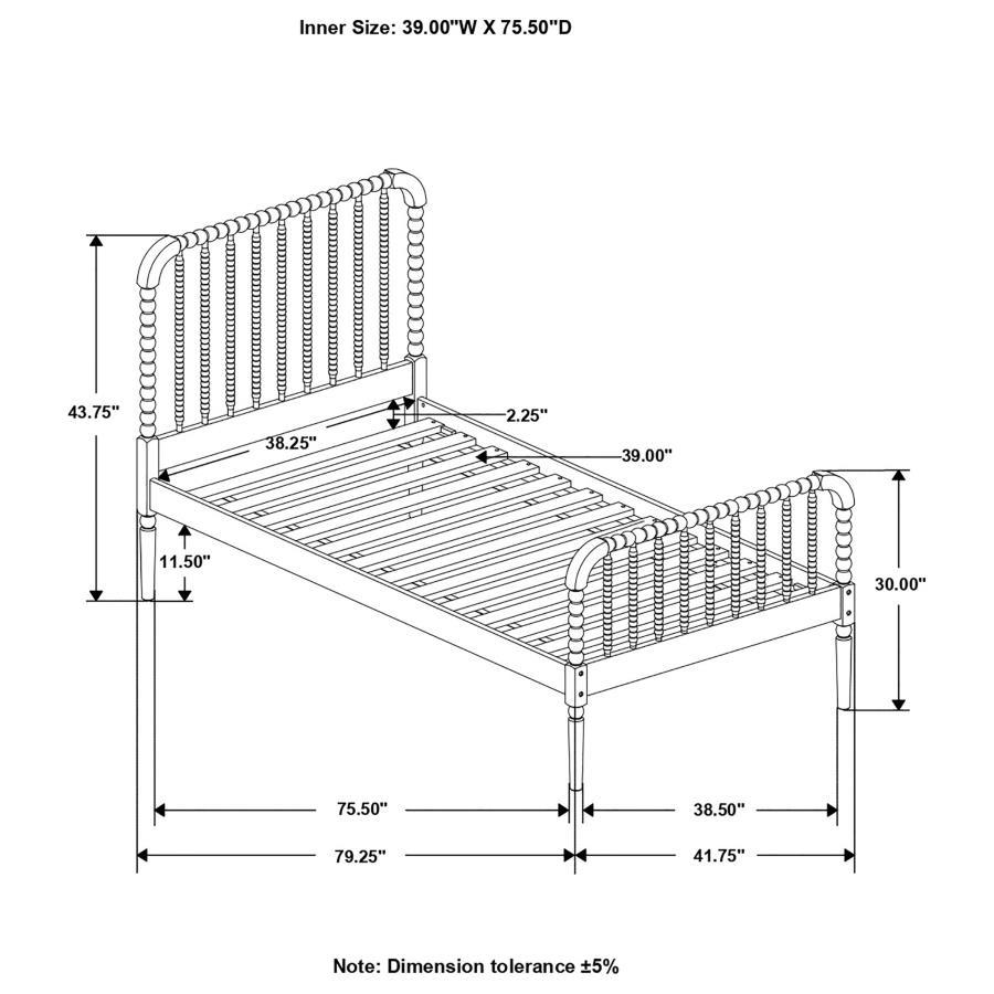 Jones - Cama individual - Blanco