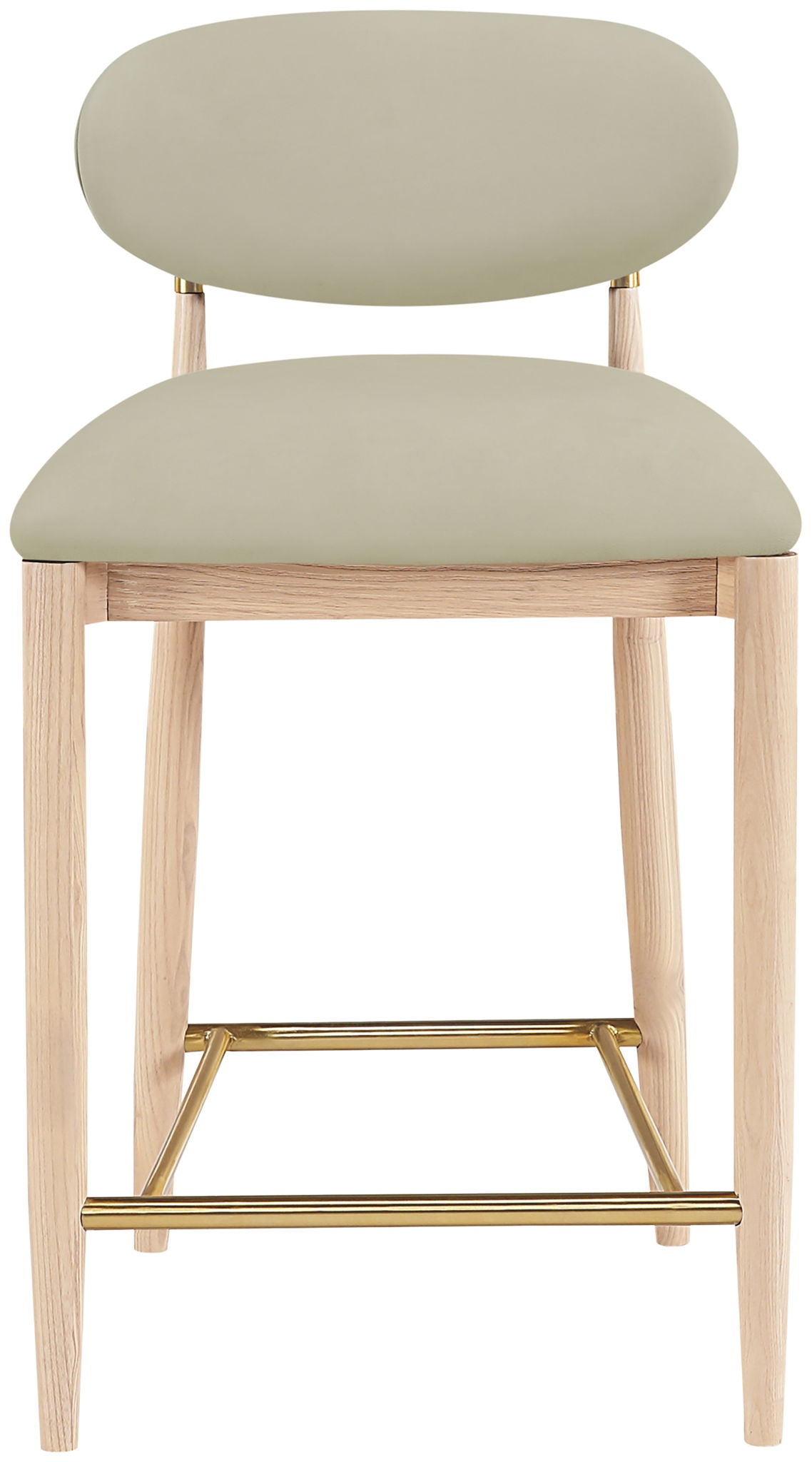 Riccio - Stool - Natural And Gold Frame