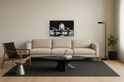 Runway Reflections - 32" x 47" Framed Wall Art - Black