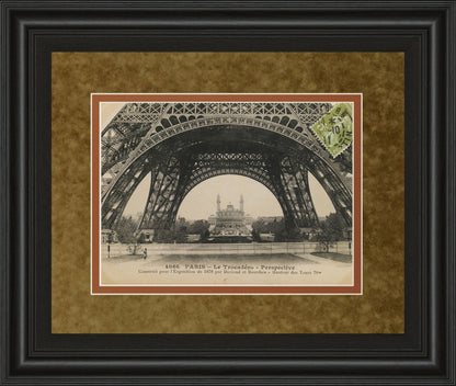 La Base De La Eifel By Wild Apple Studio - Framed Print Wall Art - Light Brown