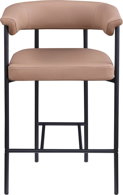 Malin - Faux Leather Counter Stool (Set of 2) - Tan