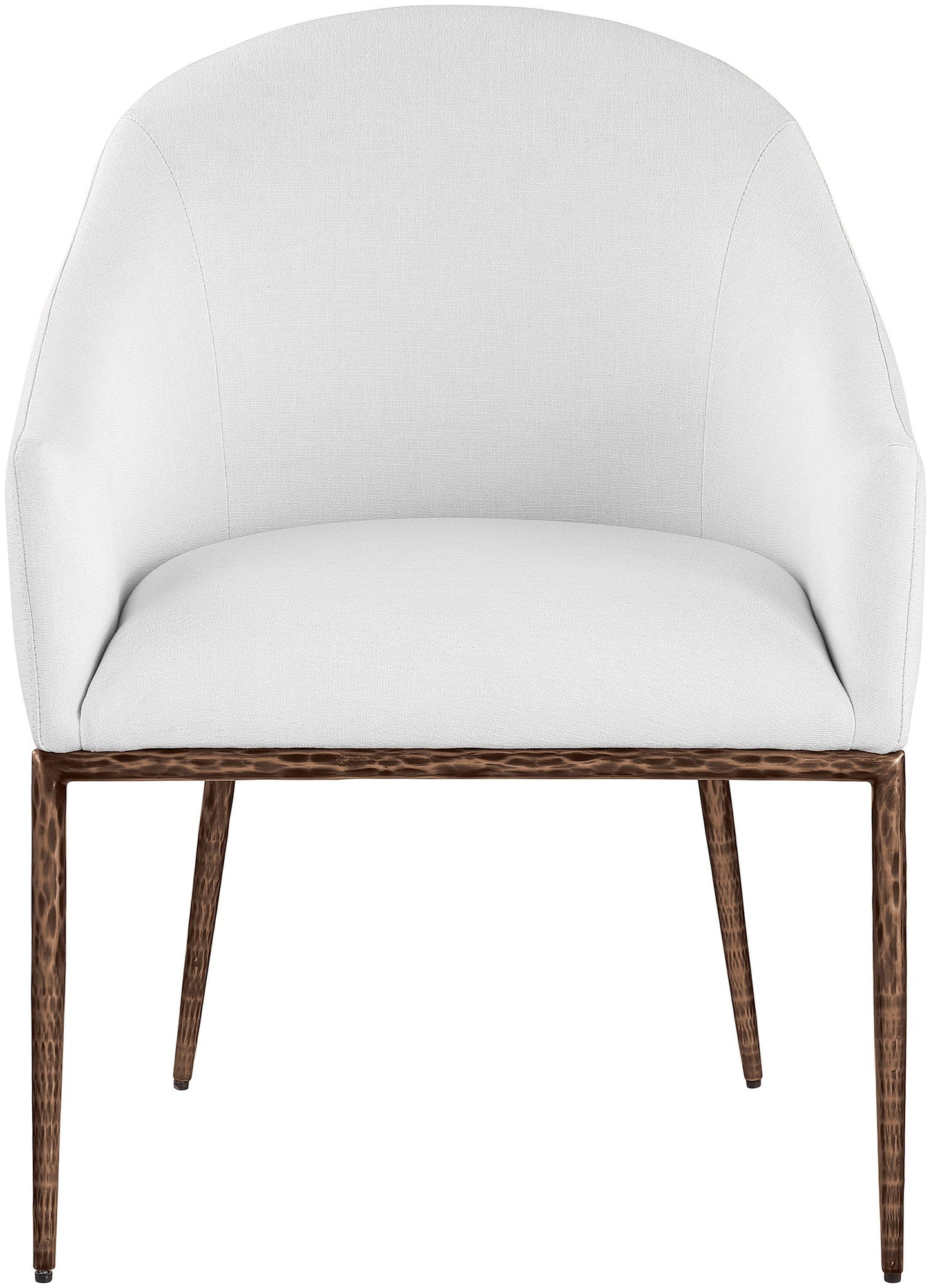 Ferro - Upholstered Dining Arm Chair With Brushed Bronze Legs