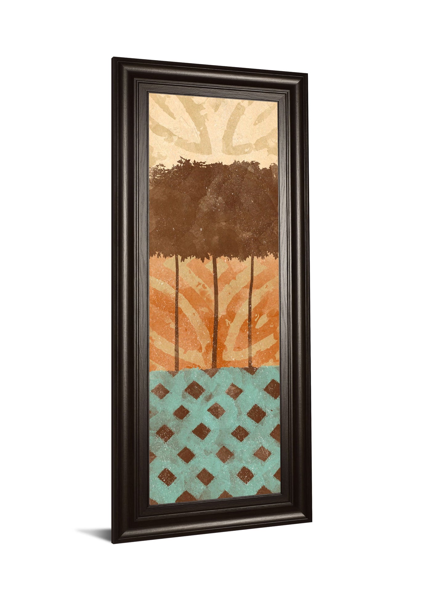 Tribal Trio Il By Alonzo Saunders - Framed Print Wall Art - Light Brown