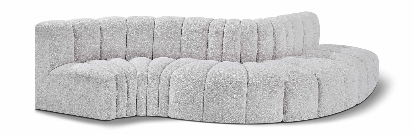 Arc - Boucle Fabric 5 Piece Modular Sofa
