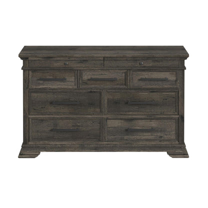 Park Ridge - 9-Drawer Dresser - Charcoal