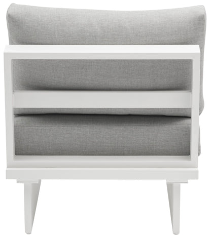 Maldives - Water Resistant Outdoor Patio Armless Chair With White Frame