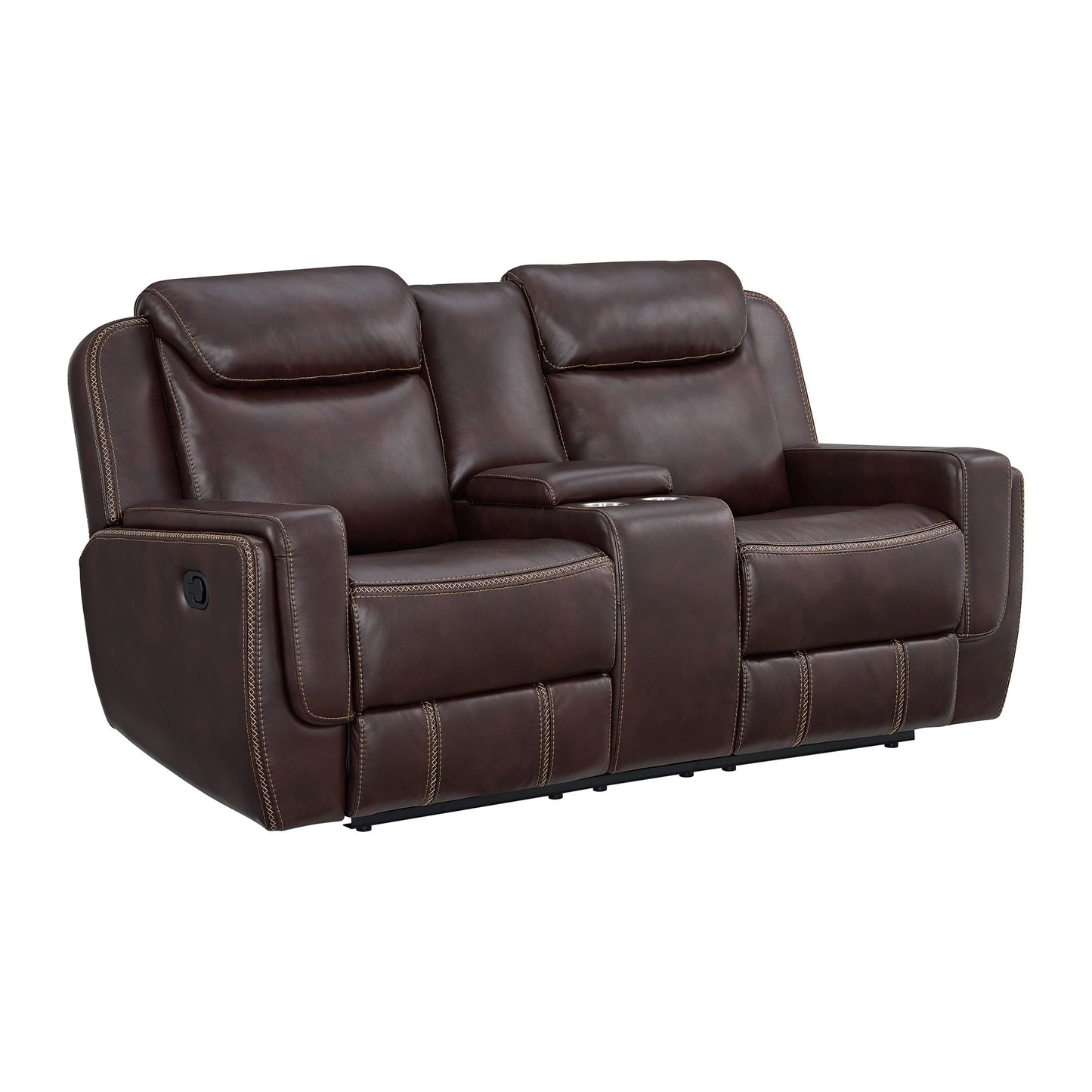 Panther - Motion Loveseat With Console - Neono Brown