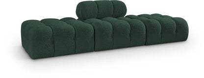 Ames - 3 Piece Boucle Upholstered Modular Sofa With 2 Backless Seats