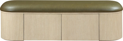 Velden - Upholstered Storage Bench With Stained Natural Base