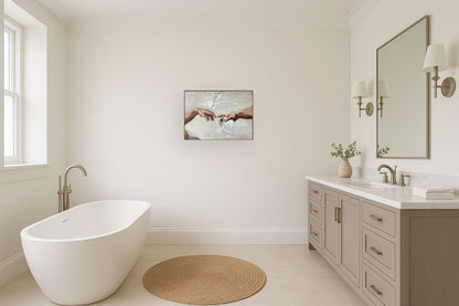 "Humorous Creation" Canvas In Frame - Brown / Beige