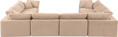 Comfy - 8 Piece Velvet Modular Sectional