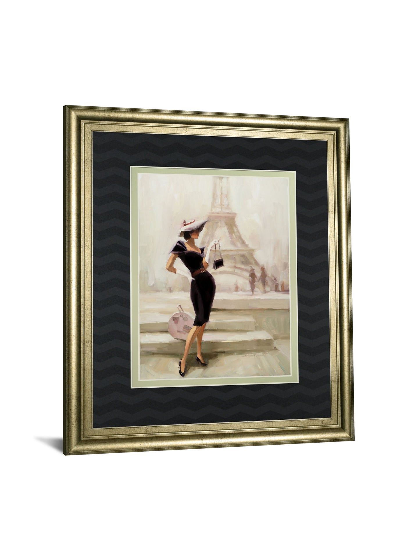 Love, From Paris By Steve Henderson - Framed Print Wall Art - Beige