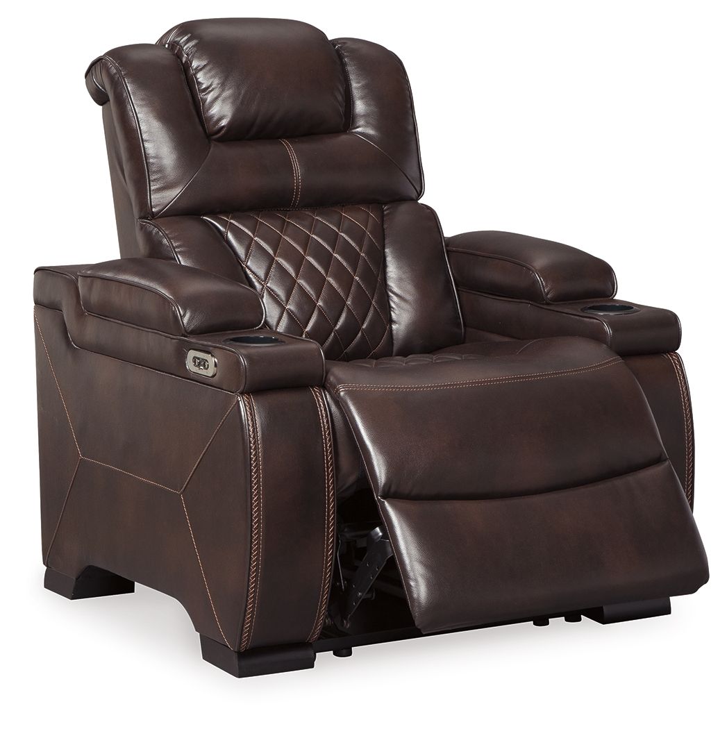 Warnerton - Brown Dark - Pwr Recliner/Adj Headrest