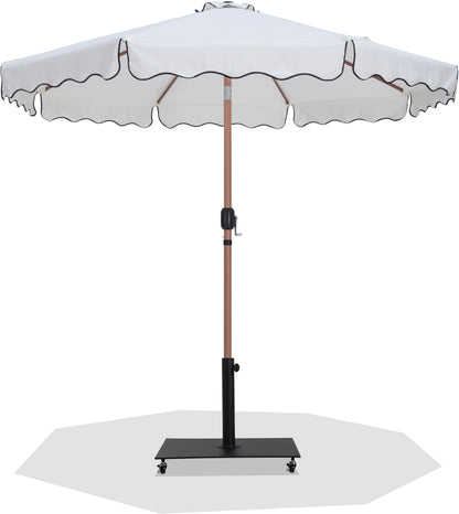 Amalfi - Aluminum Patio Umbrella - Black Base / Light Brown Pole