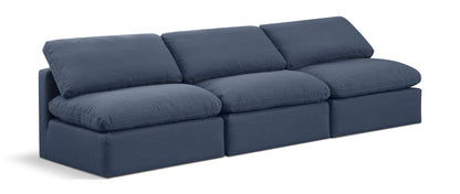Indulge - Linen 3 Seat Modular Armless Sofa