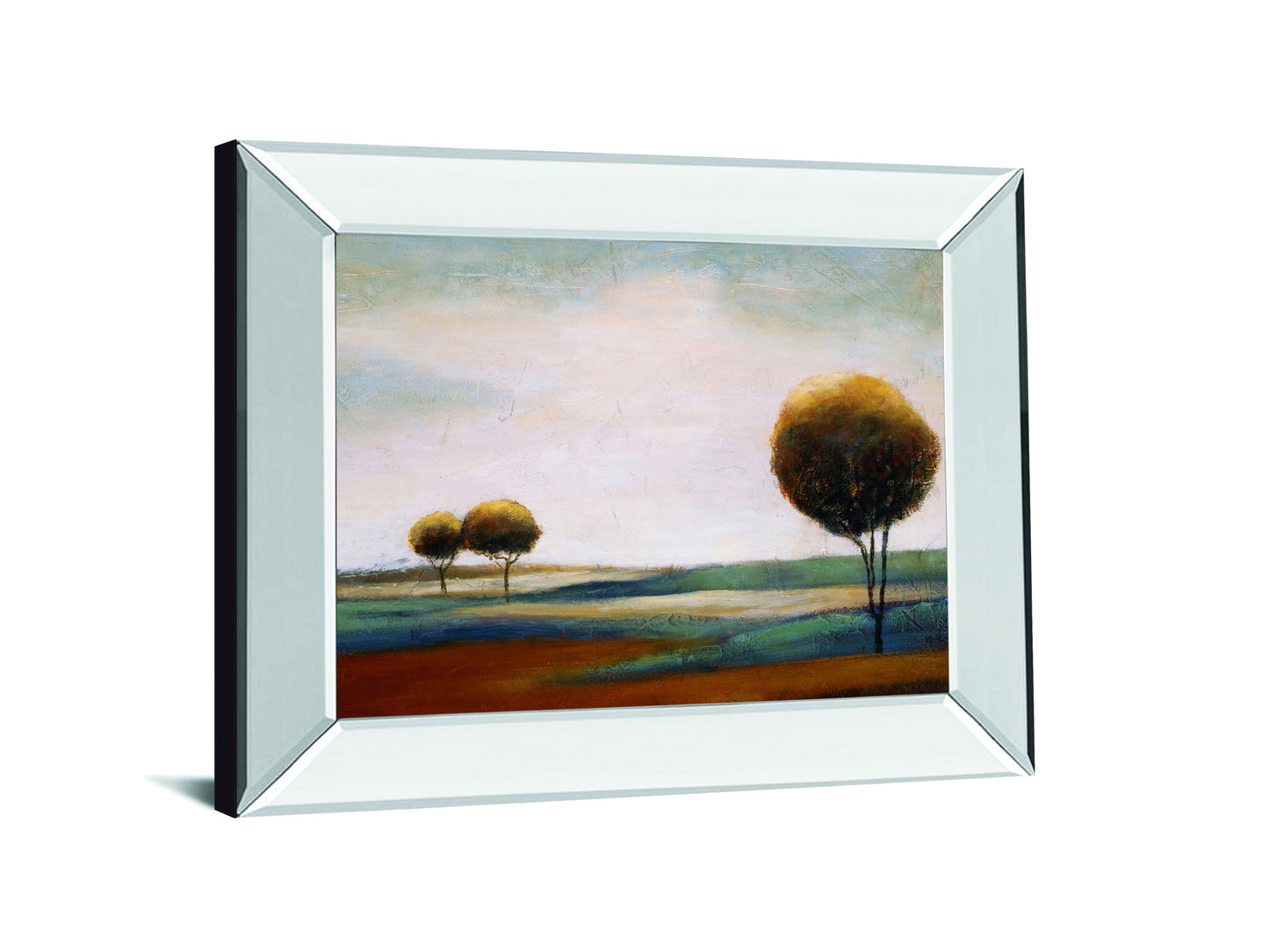 Tranquil Plains Il By Ursula Salemink-Roos - Mirror Framed Print Wall Art - Beige