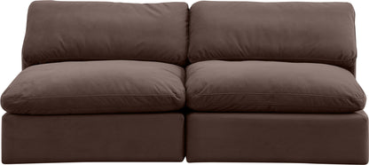 Comfy - Velvet Modular Armless Sofa 2 Seats