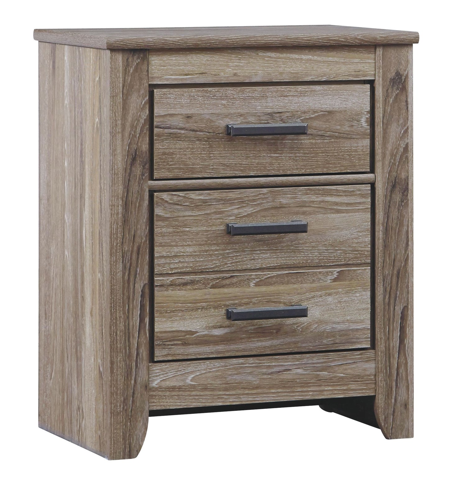 Zelen - Warm Gray - Two Drawer Night Stand