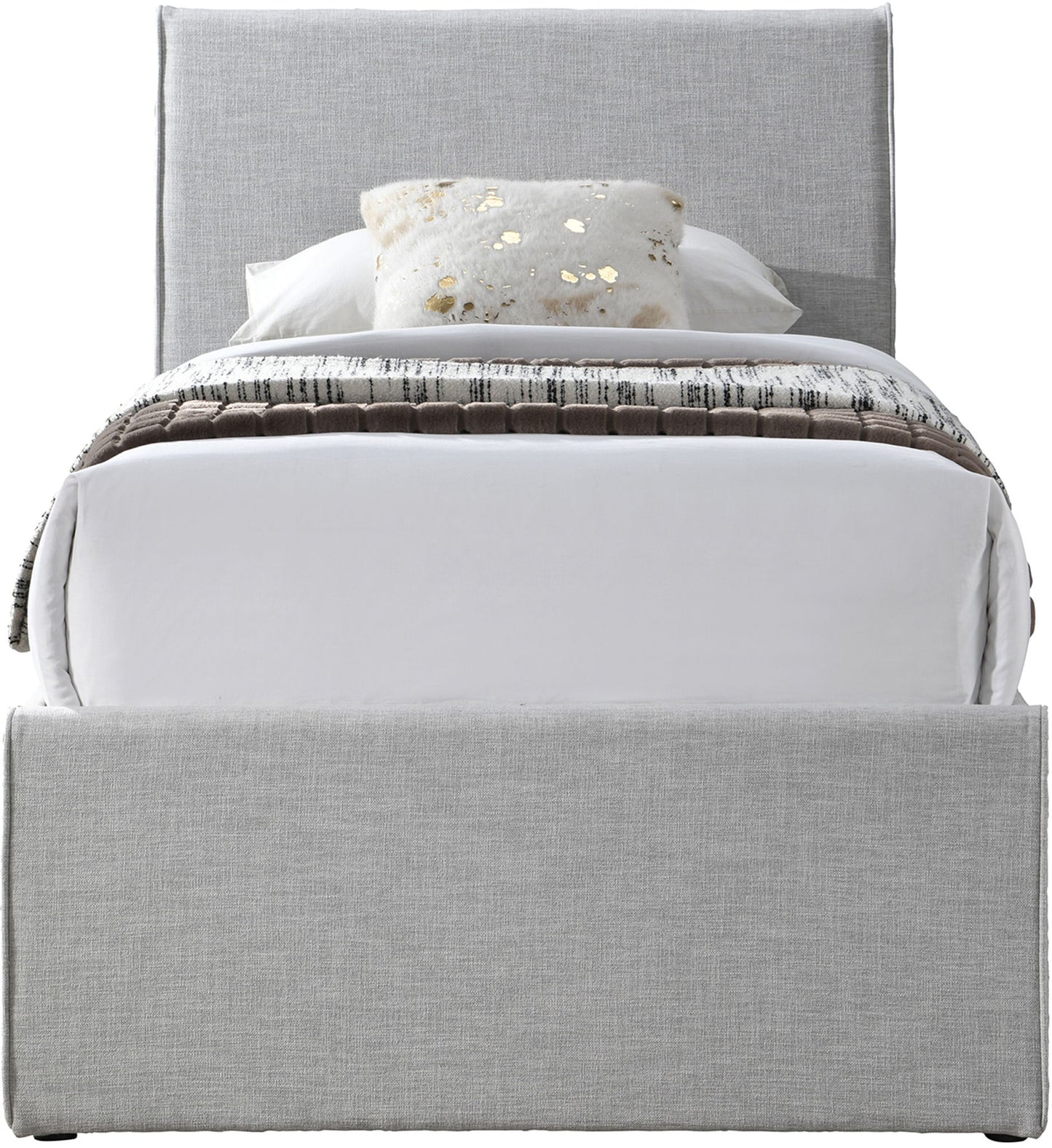 Myles - Linen Twin Trundle Bed